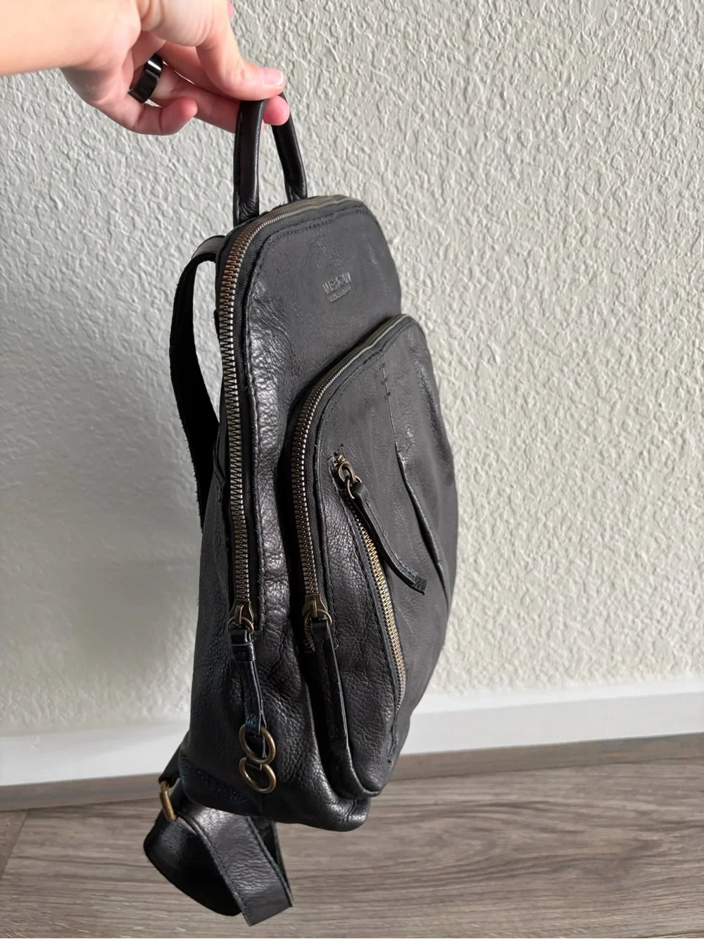 American Leather Black Women's Leather Backpack